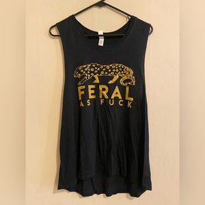 Novelty tank! Feral as F*%k 😂😂